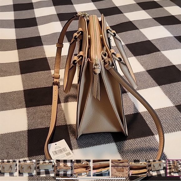 New Kate Spade Mulberry Street Lise Leather Crossbody/Satchel Bag in Light Fawn - Picture 5 of 8